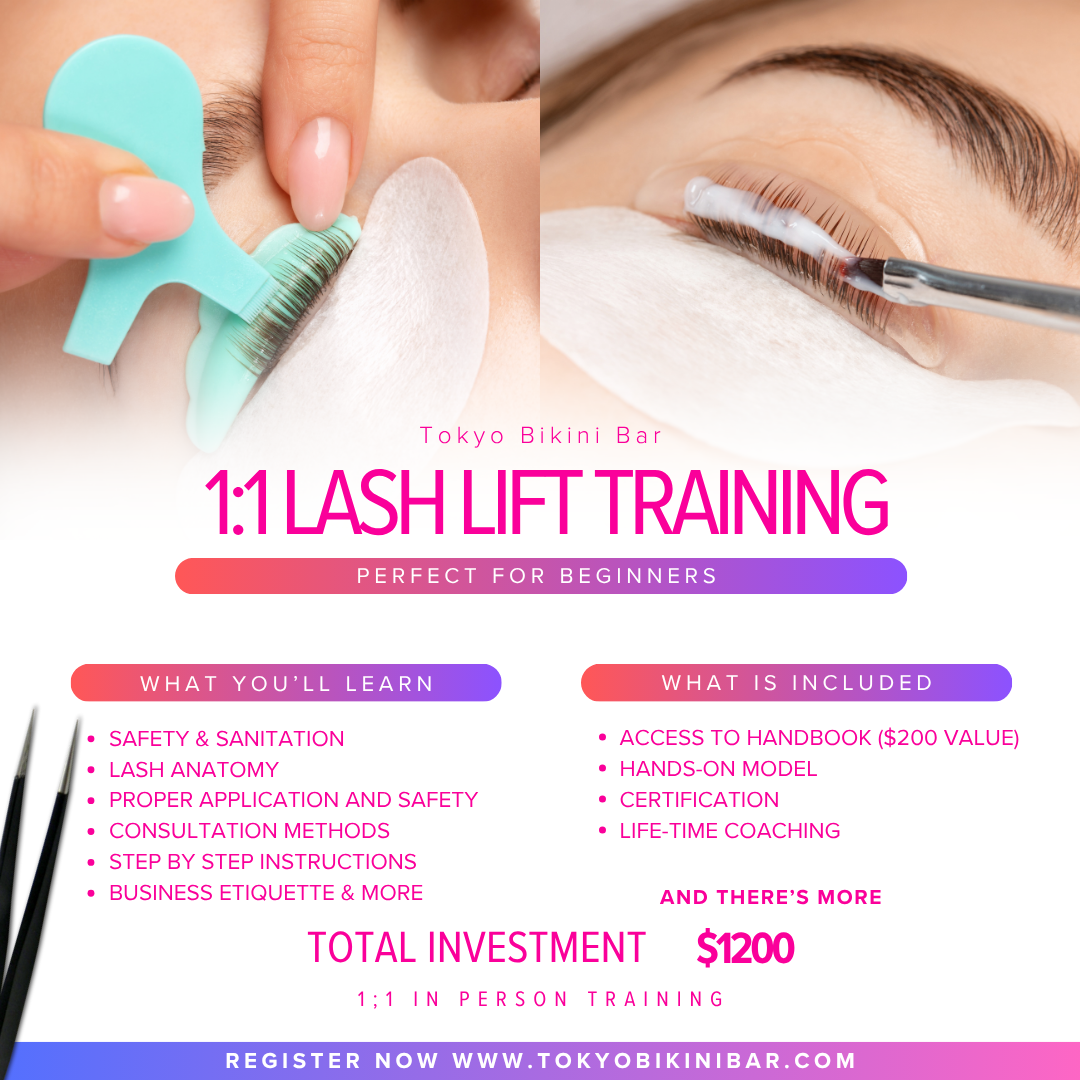 Lash Lift and Tint Training 1:1 Course IN PERSON 1 DAY
