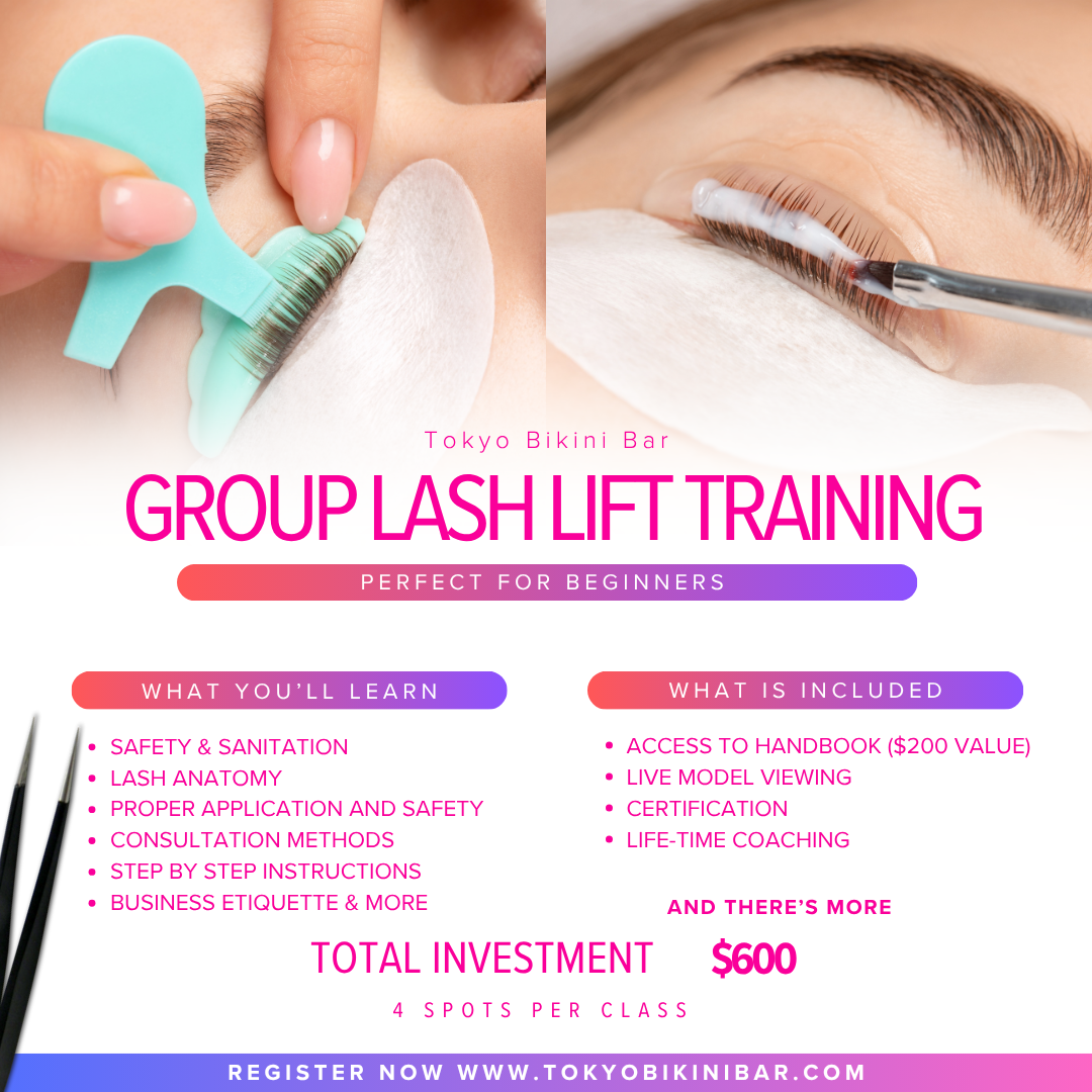 Lash Lift and Tint Training - IN PERSON GROUP CLASS