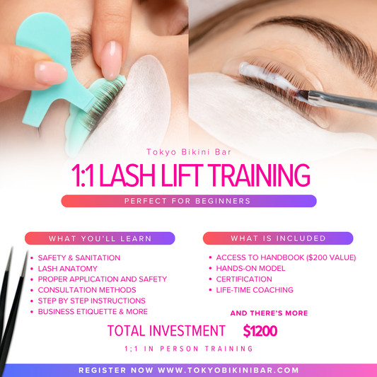 Lash Lift and Tint Training 1:1 Course IN PERSON 1 DAY
