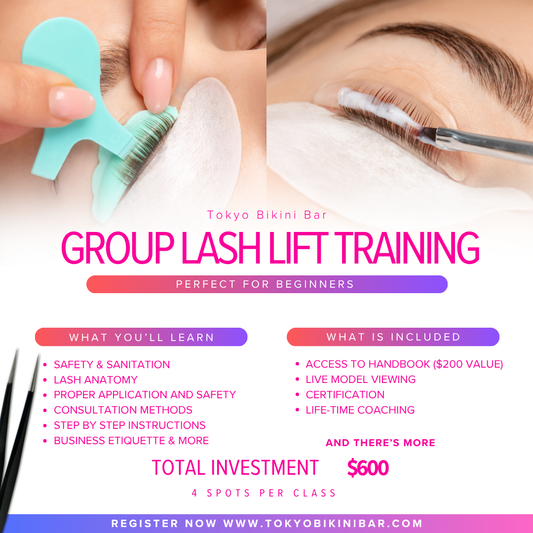 Lash Lift and Tint Training - IN PERSON GROUP CLASS